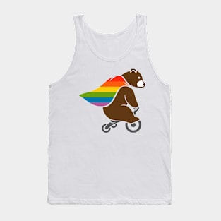 Bear Rainbow Flag Hero Bear Gay Pride Tank Top